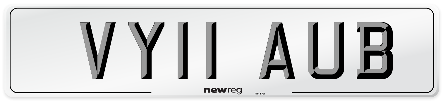 VY11 AUB Number Plate from New Reg